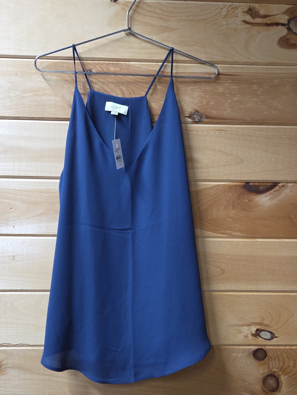 LOFT Navy V-Neck Lined Spaghetti Strap Cami